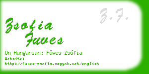 zsofia fuves business card