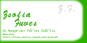 zsofia fuves business card